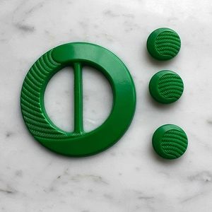 2/$20 Art Deco Belt Buckle and Button Set